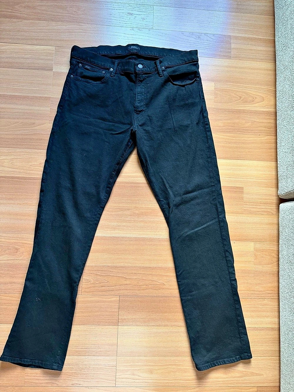 Polo Ralph Lauren Men’s 36x34 Varick Slim Straight Black Pants Stretch